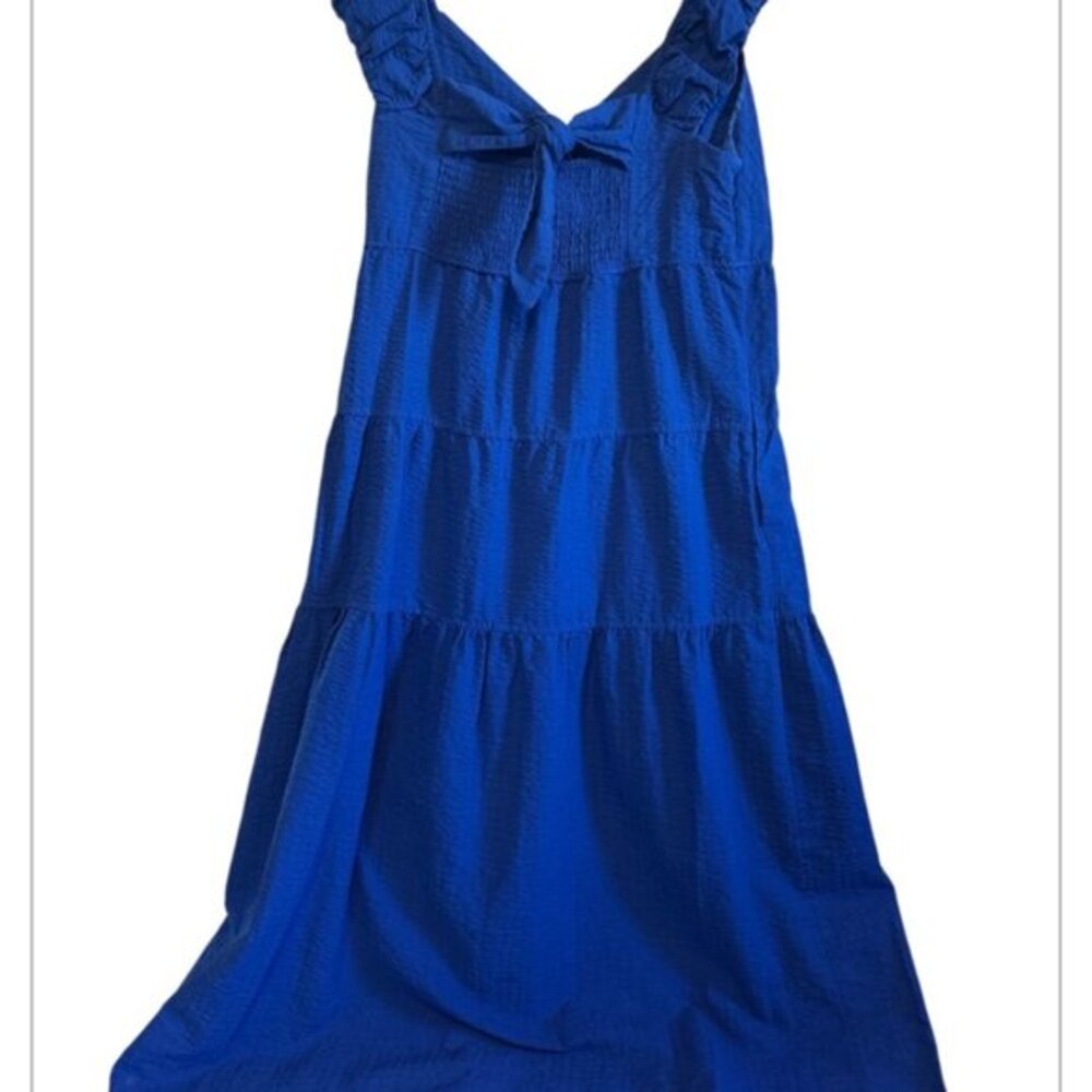 Old Navy Royal Blue Women’s Peasant BOHO Style Off The Shoulder Cruise Party Dre